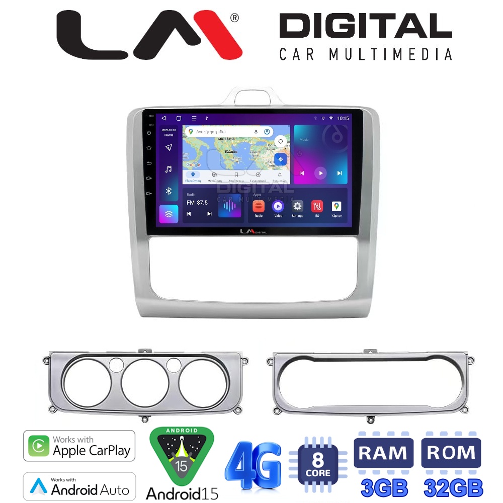 LM Digital - LM ZE8329 GPS Οθόνη OEM Multimedia Αυτοκινήτου για FORD FOCUS 2004>2012 (CarPlay/AndroidAuto/BT/GPS/WIFI/GPRS)