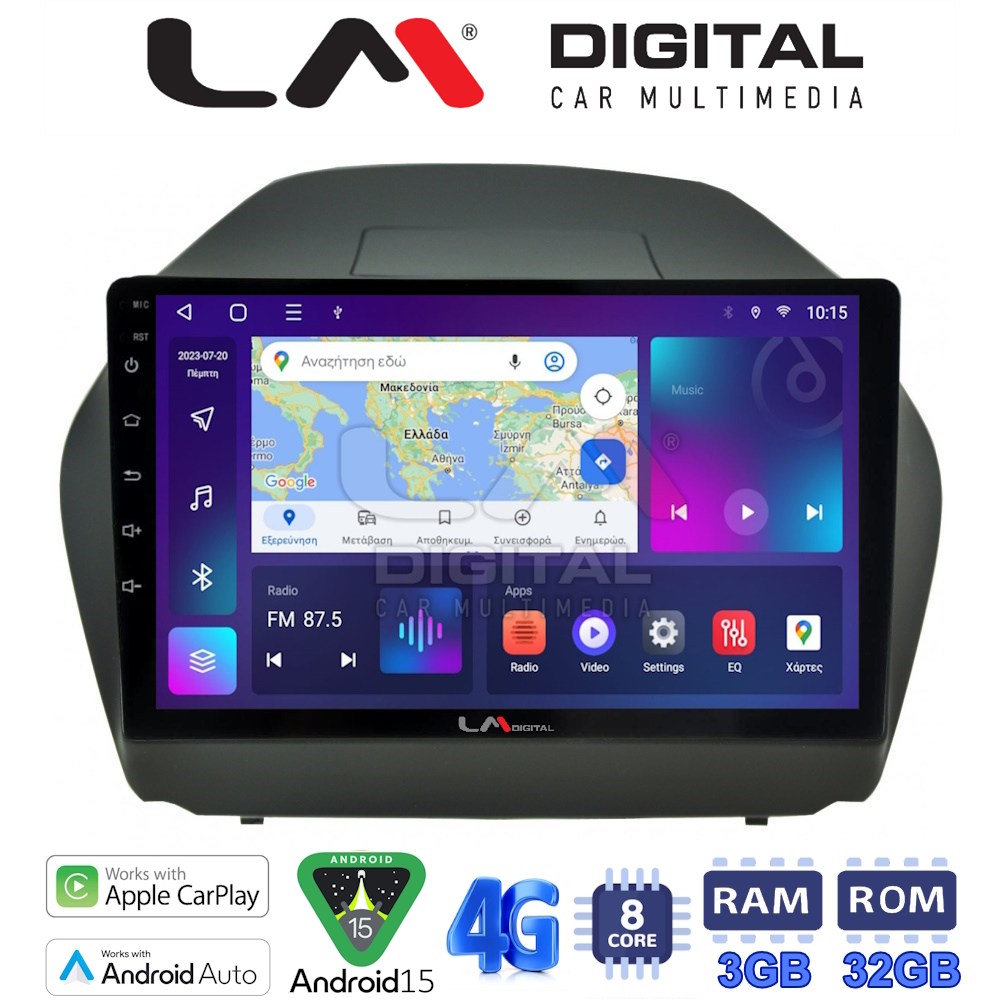 LM Digital - LM ZE8414 GPS Οθόνη OEM Multimedia Αυτοκινήτου για HYUNDAI IX35 2009>2015  (CarPlay/AndroidAuto/BT/GPS/WIFI/GPRS)