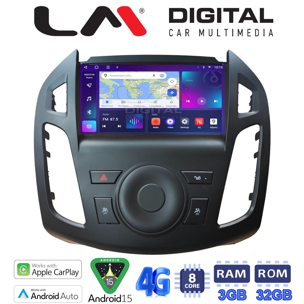 LM Digital - LM ZE8858B GPS Οθόνη OEM Multimedia Αυτοκινήτου για Ford Transit Connect 2013 > 2017 (CarPlay/AndroidAuto/BT/GPS/WIFI/GPRS)