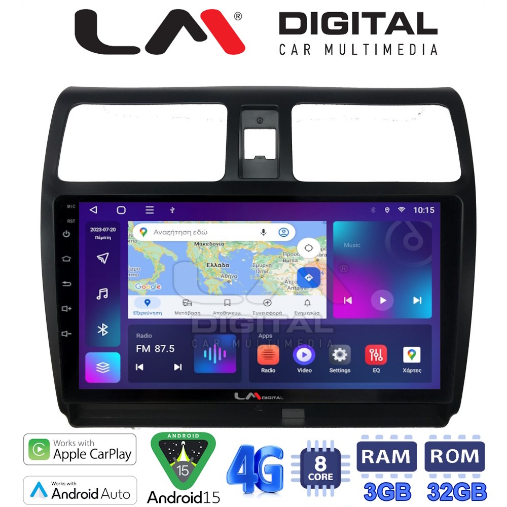 LM Digital - LM ZE8978 GPS Οθόνη OEM Multimedia Αυτοκινήτου για SUZUKI SWIFT 2005 > 2010 (CarPlay/AndroidAuto/BT/GPS/WIFI/GPRS)