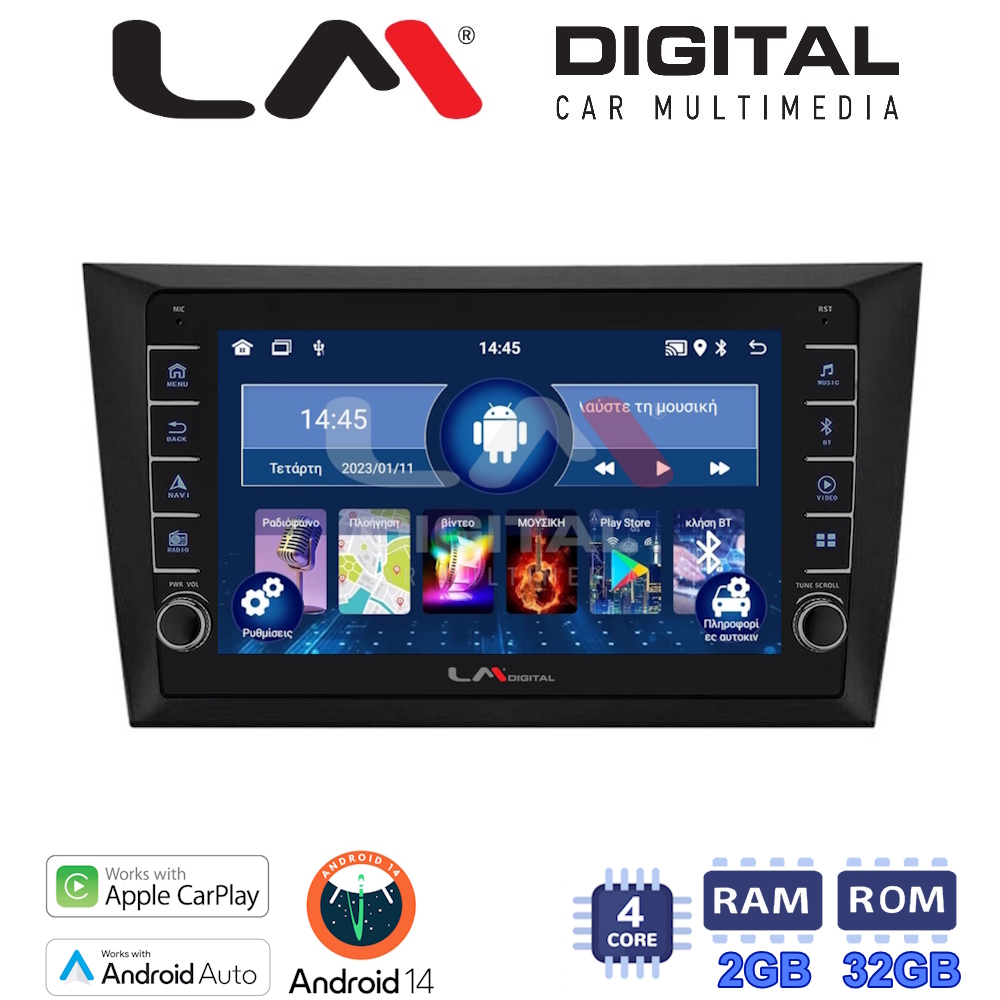 LM Digital - LM ZG4004 GPS Οθόνη OEM Multimedia Αυτοκινήτου για VW Golf 6 2008-2012 (CarPlay/AndroidAuto/BT/GPS/WIFI/GPRS)