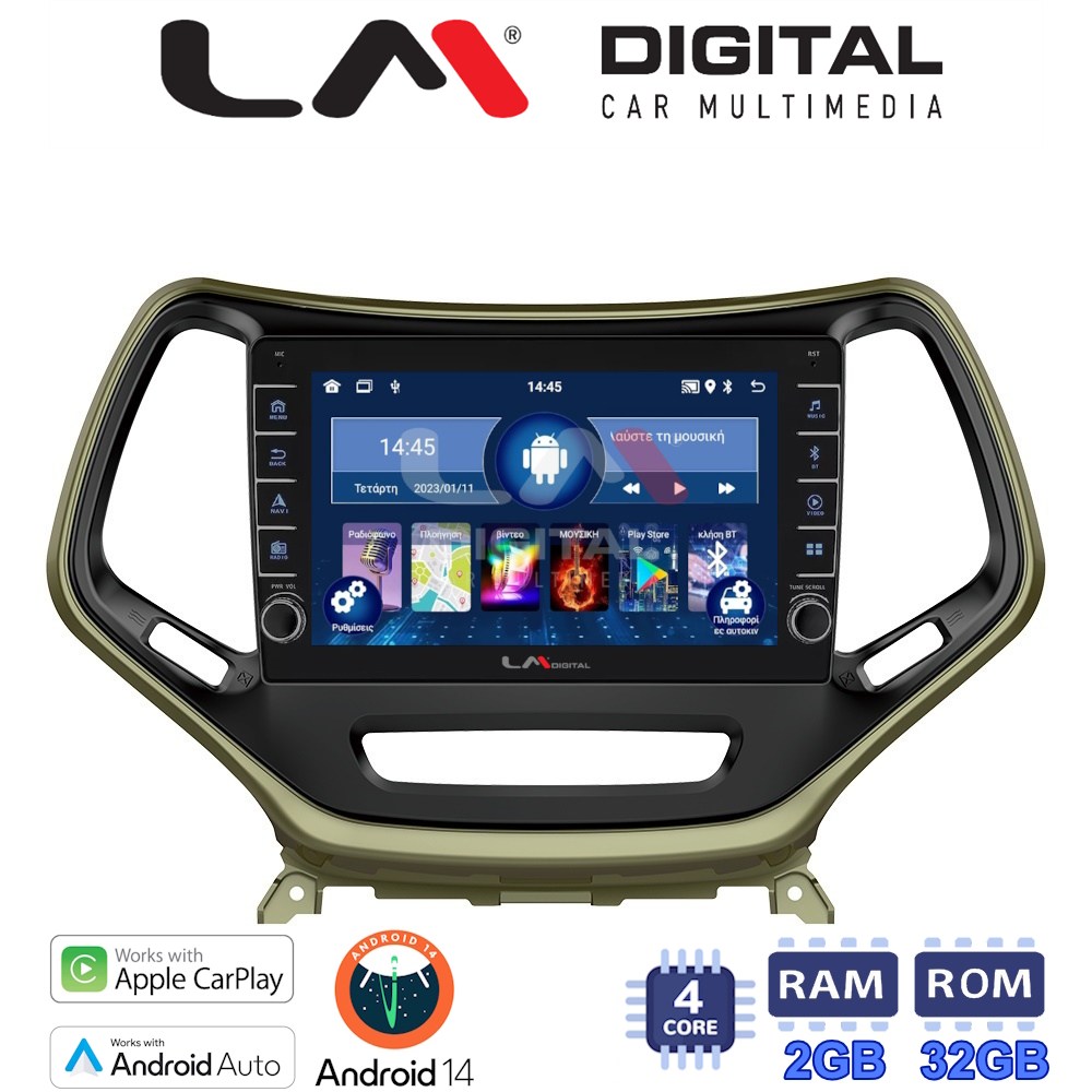 LM Digital - LM ZG4119 GPS Οθόνη OEM Multimedia Αυτοκινήτου για JEEP CHEROKEE 2014>  (CarPlay/AndroidAuto/BT/GPS/WIFI/GPRS)