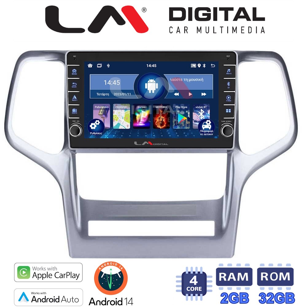 LM Digital - LM ZG4234 GPS Οθόνη OEM Multimedia Αυτοκινήτου για Jeep Gran Cherokee 2011 > 2013 (CarPlay/AndroidAuto/BT/GPS/WIFI/GPRS)