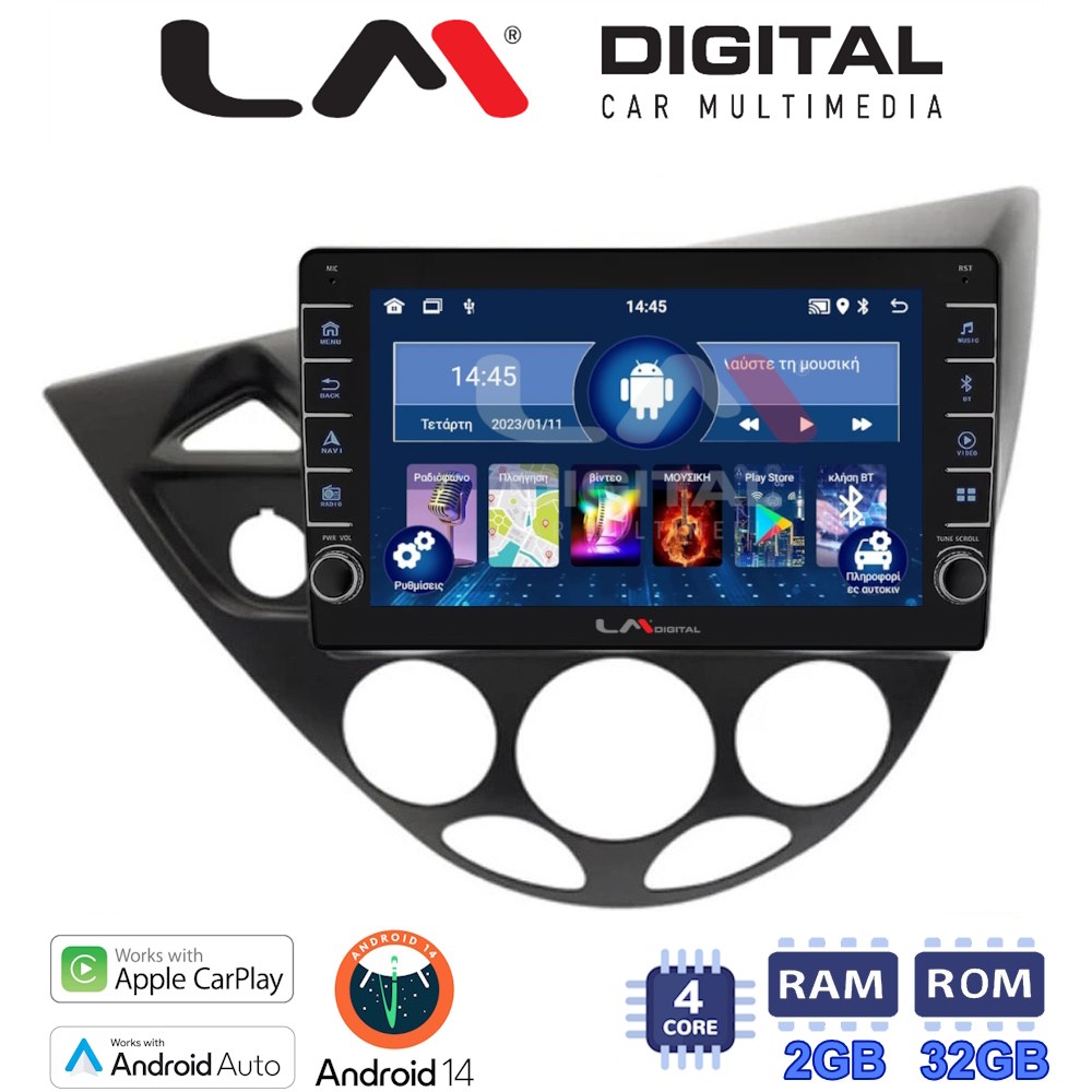 LM Digital - LM ZG4236 GPS Οθόνη OEM Multimedia Αυτοκινήτου για Ford Focus 1998 > 2004 (CarPlay/AndroidAuto/BT/GPS/WIFI/GPRS)
