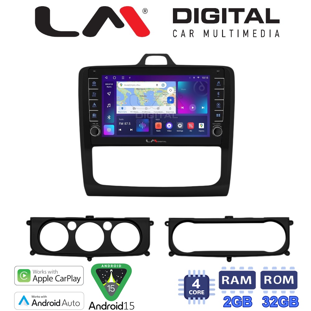 LM Digital - LM ZG4329B GPS Οθόνη OEM Multimedia Αυτοκινήτου για Ford Focus 2004 > 2012 (CarPlay/AndroidAuto/BT/GPS/WIFI/GPRS)