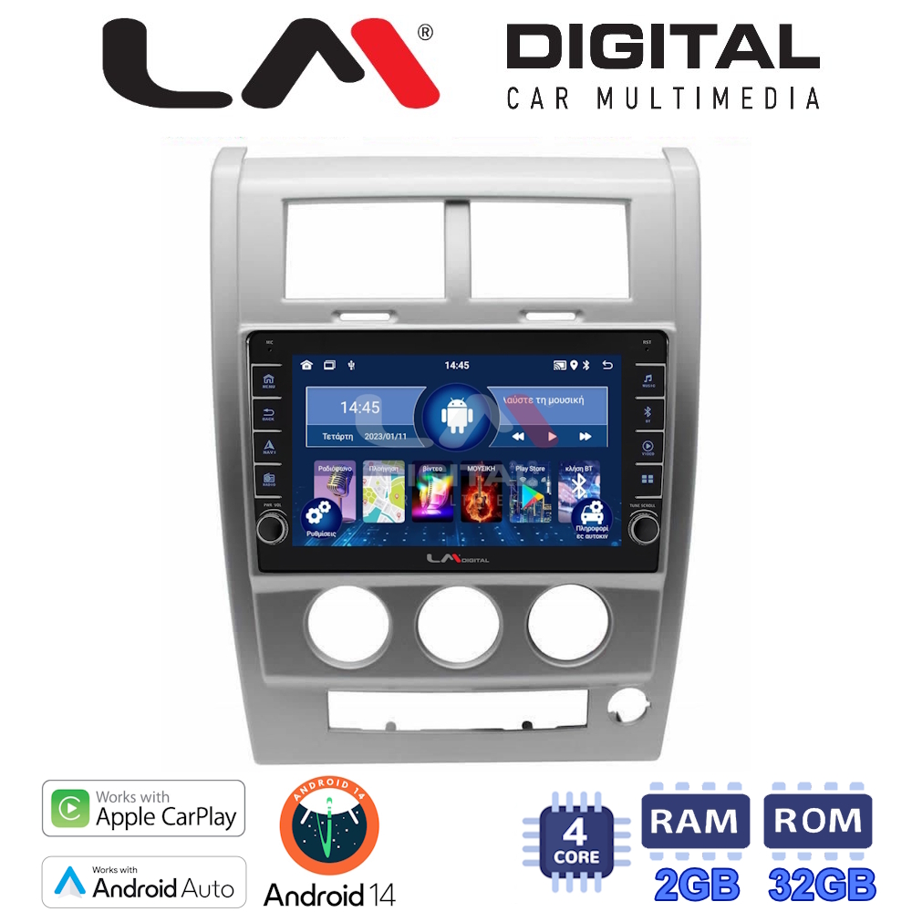 LM Digital - LM ZG4334 GPS Οθόνη OEM Multimedia Αυτοκινήτου για Jeep Cherokee KK 2008 > 2014 (CarPlay/AndroidAuto/BT/GPS/WIFI/GPRS)