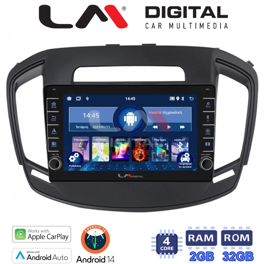 LM Digital - LM ZG4338 GPS Οθόνη OEM Multimedia Αυτοκινήτου για OPEL INSIGNIA  2014> (CarPlay/AndroidAuto/BT/GPS/WIFI/GPRS)