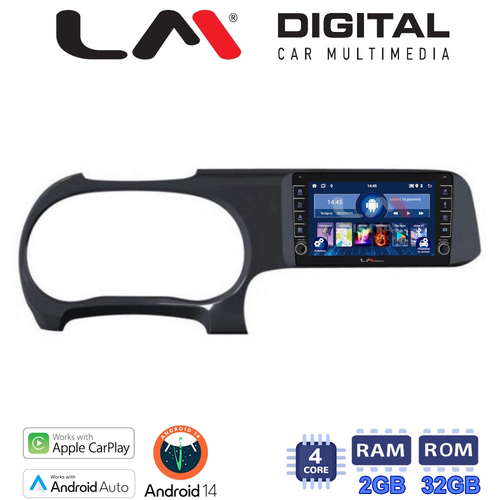 LM Digital - LM ZG4388 GPS Οθόνη OEM Multimedia Αυτοκινήτου για HYUNDAI i10 2020>    (CarPlay/AndroidAuto/BT/GPS/WIFI/GPRS)
