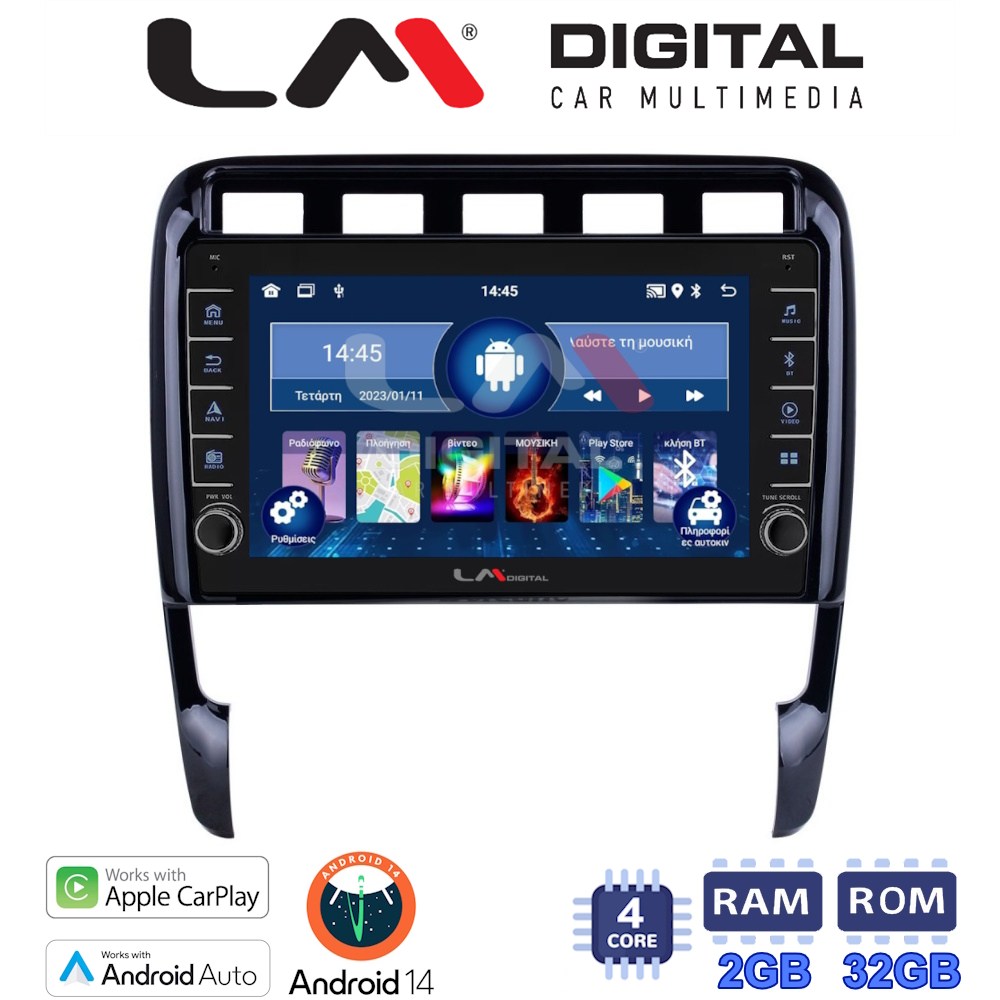 LM Digital - LM ZG4443 GPS Οθόνη OEM Multimedia Αυτοκινήτου για PORSCHE CAYENNE 2002>2011 (CarPlay/AndroidAuto/BT/GPS/WIFI/GPRS)