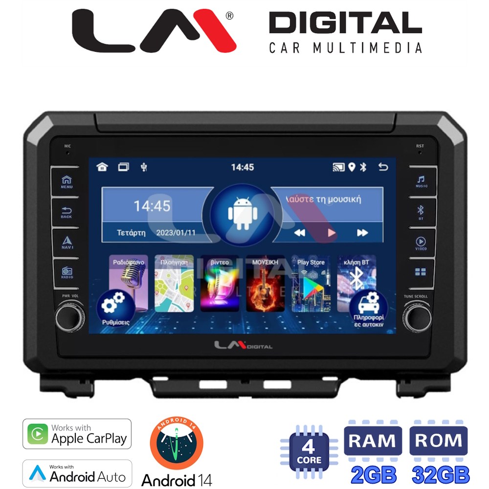 LM Digital - LM ZG4570 GPS Οθόνη OEM Multimedia Αυτοκινήτου για SUZUKI JIMNY 2018> (CarPlay/AndroidAuto/BT/GPS/WIFI/GPRS)