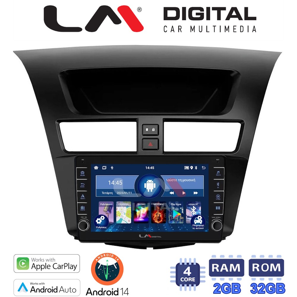 LM Digital - LM ZG4994 GPS Οθόνη OEM Multimedia Αυτοκινήτου για Mazda BT50 2012 > 2018 (CarPlay/AndroidAuto/BT/GPS/WIFI/GPRS)