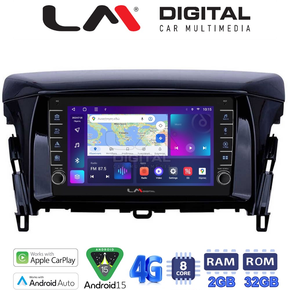 LM Digital - LM ZG8030 GPS Οθόνη OEM Multimedia Αυτοκινήτου για MITSUBISHI ECLIPSE CROSS 2018> (CarPlay/AndroidAuto/BT/GPS/WIFI/GPRS)