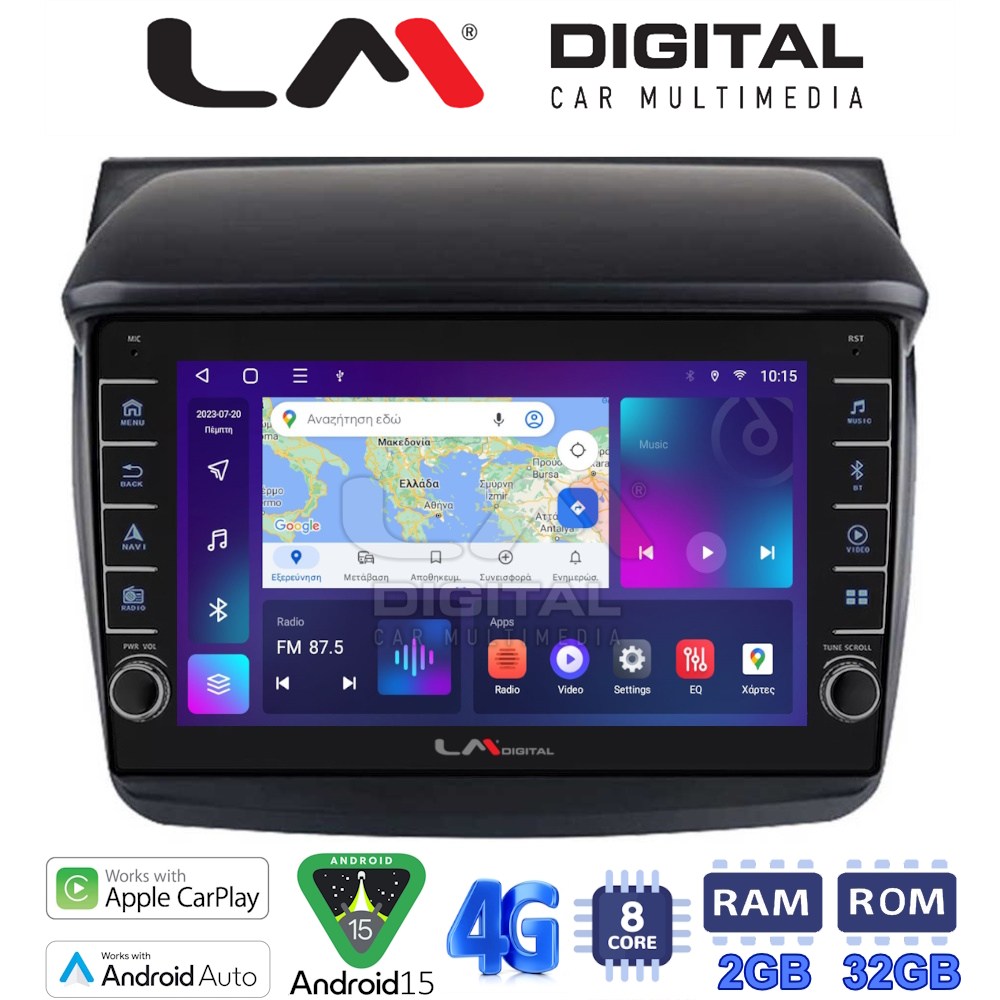 LM Digital - LM ZG8094 GPS Οθόνη OEM Multimedia Αυτοκινήτου για MITSUBISHI L200 2006 > 2014 (CarPlay/AndroidAuto/BT/GPS/WIFI/GPRS)