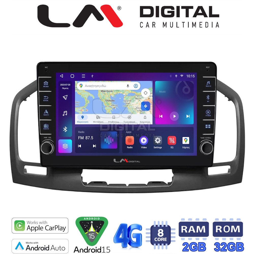 LM Digital - LM ZG8114 GPS Οθόνη OEM Multimedia Αυτοκινήτου για OPEL INSIGNIA 2007-2013 (CarPlay/AndroidAuto/BT/GPS/WIFI/GPRS)