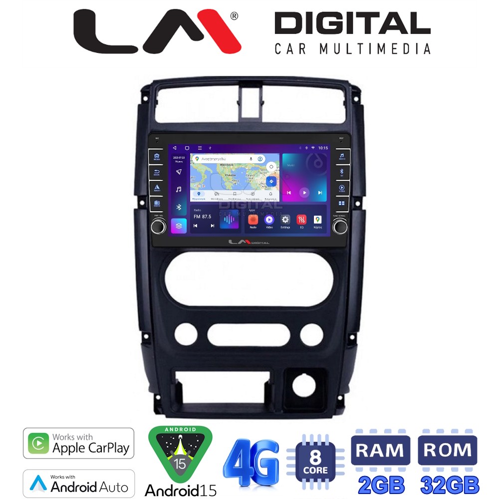 LM Digital - LM ZG8186 GPS Οθόνη OEM Multimedia Αυτοκινήτου για SUZUKI JIMNY 2007 > 2018   (CarPlay/AndroidAuto/BT/GPS/WIFI/GPRS)