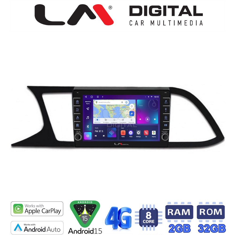LM Digital - LM ZG8306 GPS Οθόνη OEM Multimedia Αυτοκινήτου για SEAT LEON 2012>  (CarPlay/AndroidAuto/BT/GPS/WIFI/GPRS)