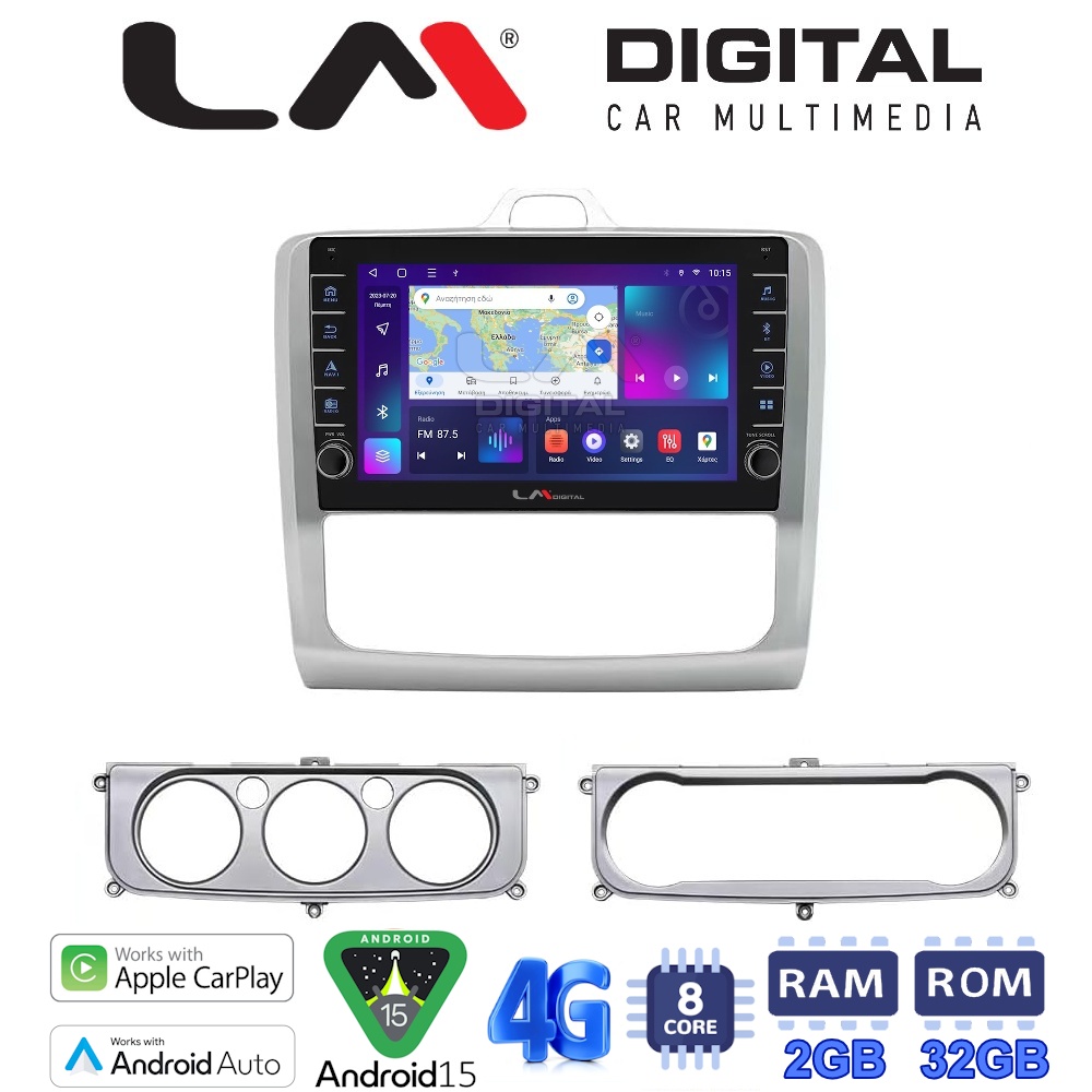 LM Digital - LM ZG8329 GPS Οθόνη OEM Multimedia Αυτοκινήτου για FORD FOCUS 2004>2012 (CarPlay/AndroidAuto/BT/GPS/WIFI/GPRS)
