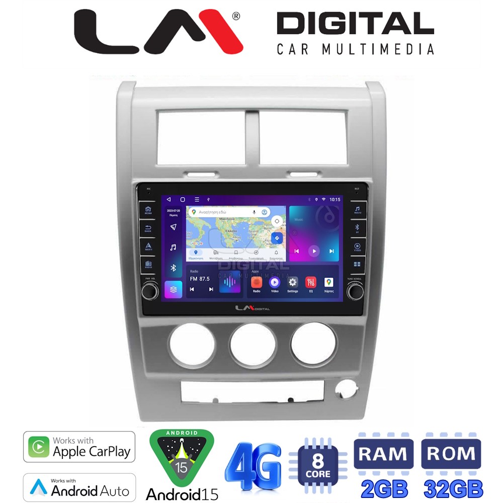 LM Digital - LM ZG8334 GPS Οθόνη OEM Multimedia Αυτοκινήτου για Jeep Cherokee KK 2008 > 2014 (CarPlay/AndroidAuto/BT/GPS/WIFI/GPRS)