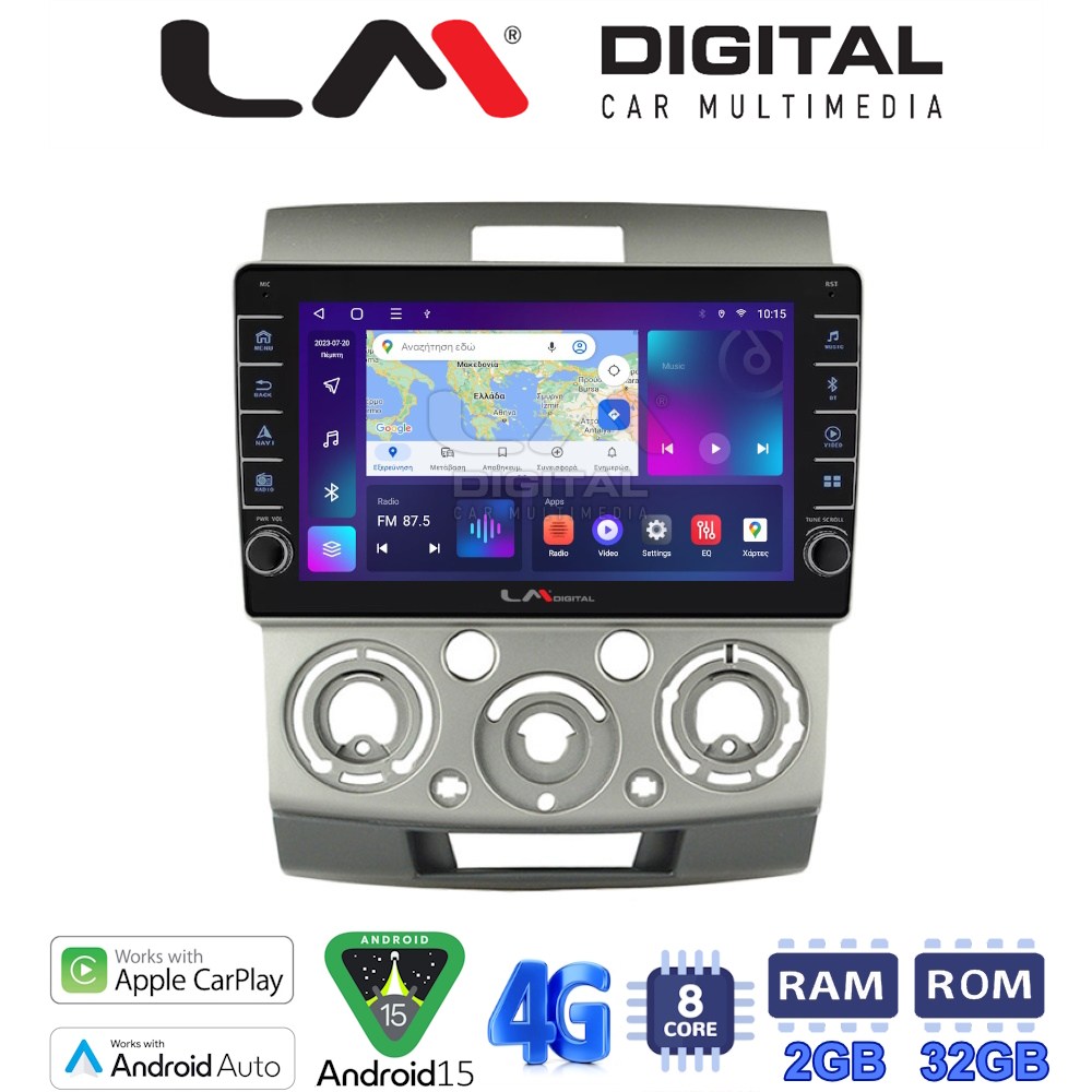 LM Digital - LM ZG8360 GPS Οθόνη OEM Multimedia Αυτοκινήτου για MAZDA BT 50  & FORD RANGER 2006>2011 (CarPlay/AndroidAuto/BT/GPS/WIFI/GPRS)