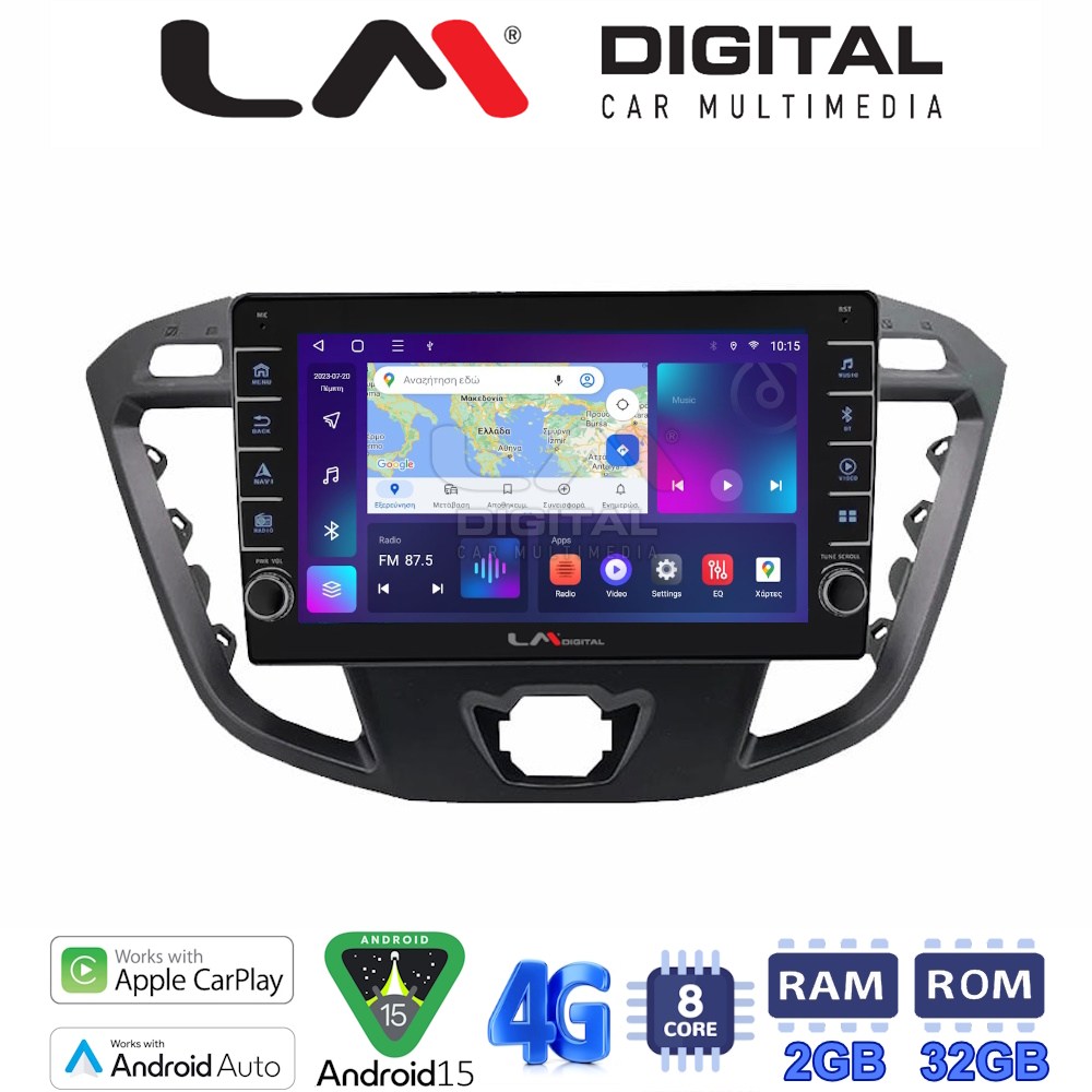 LM Digital - LM ZG8366 GPS Οθόνη OEM Multimedia Αυτοκινήτου για TRANSIT CUSTOM - TOURNEO CUSTOM 2013> (CarPlay/AndroidAuto/BT/GPS/WIFI/GPRS)
