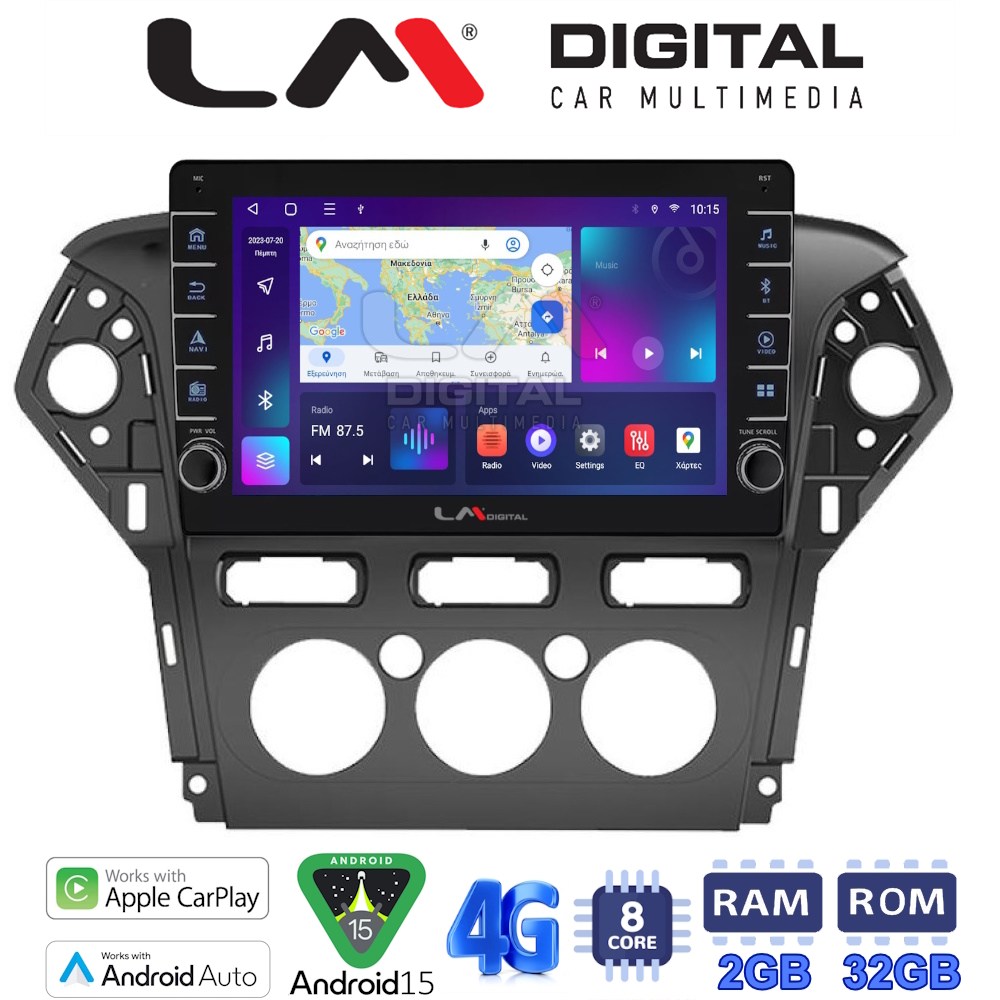 LM Digital - LM ZG8368C GPS Οθόνη OEM Multimedia Αυτοκινήτου για FORD MONDEO 2010 > 2013 (CarPlay/AndroidAuto/BT/GPS/WIFI/GPRS)