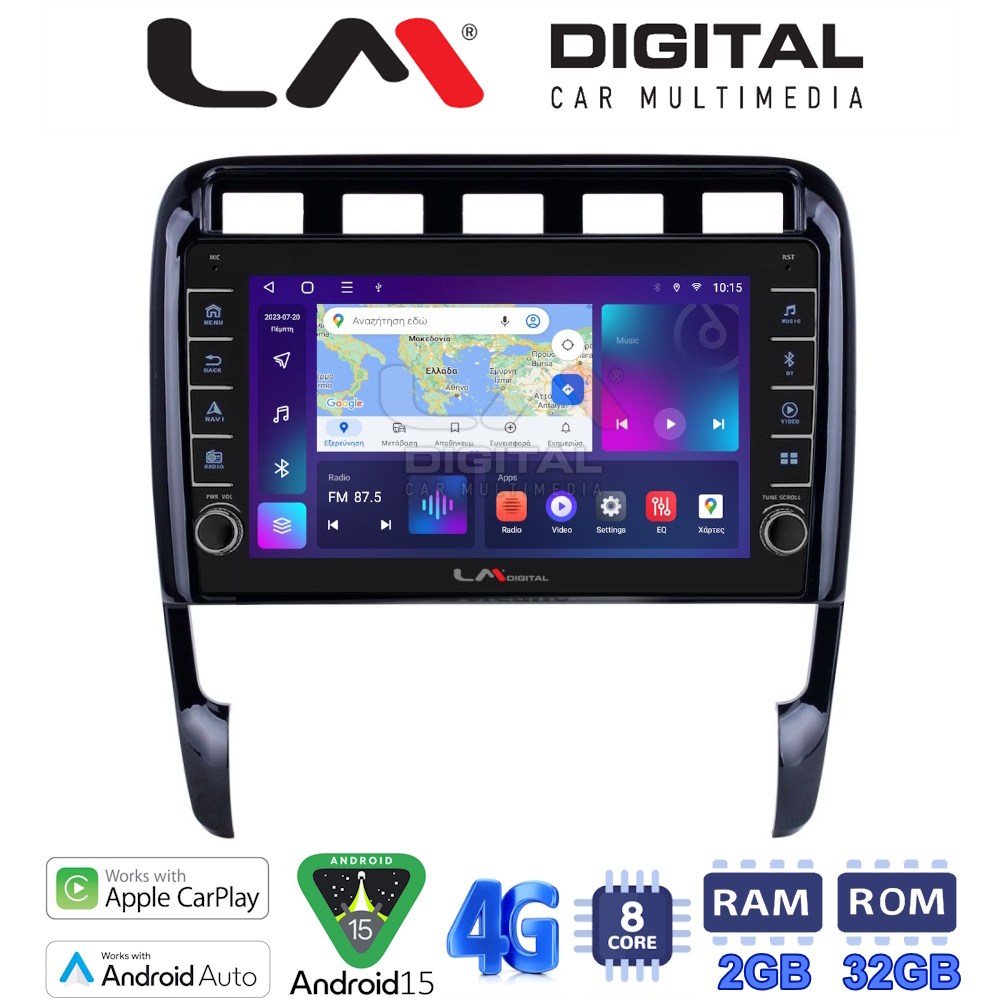 LM Digital - LM ZG8443 GPS Οθόνη OEM Multimedia Αυτοκινήτου για PORSCHE CAYENNE 2002>2011 (CarPlay/AndroidAuto/BT/GPS/WIFI/GPRS)