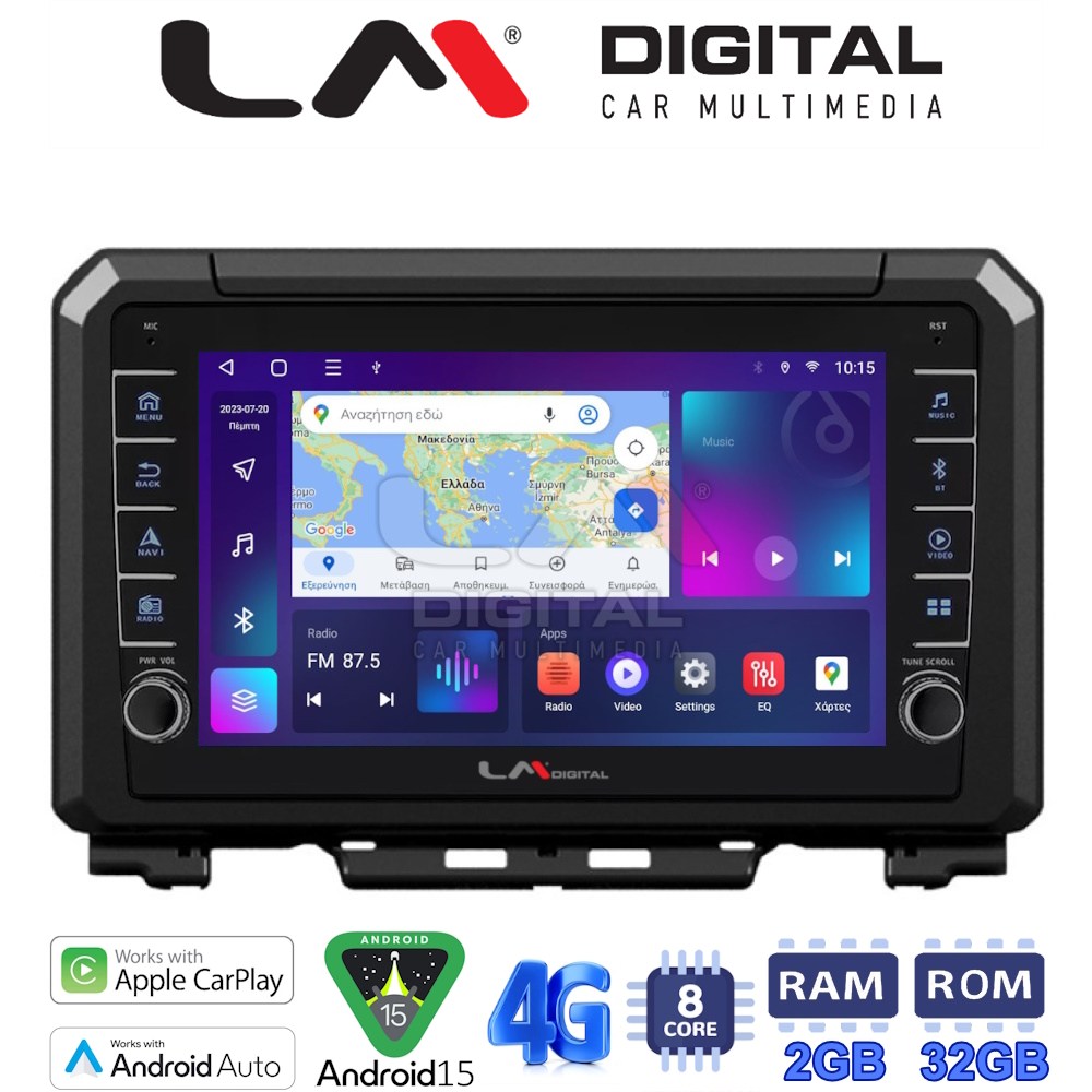 LM Digital - LM ZG8570 GPS Οθόνη OEM Multimedia Αυτοκινήτου για SUZUKI JIMNY 2018> (CarPlay/AndroidAuto/BT/GPS/WIFI/GPRS)