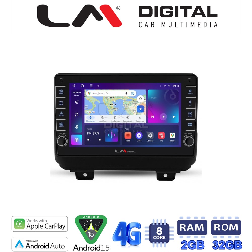 LM Digital - LM ZG8746 GPS Οθόνη OEM Multimedia Αυτοκινήτου για JEEP  WRANGLER 2018>  (CarPlay/AndroidAuto/BT/GPS/WIFI/GPRS)