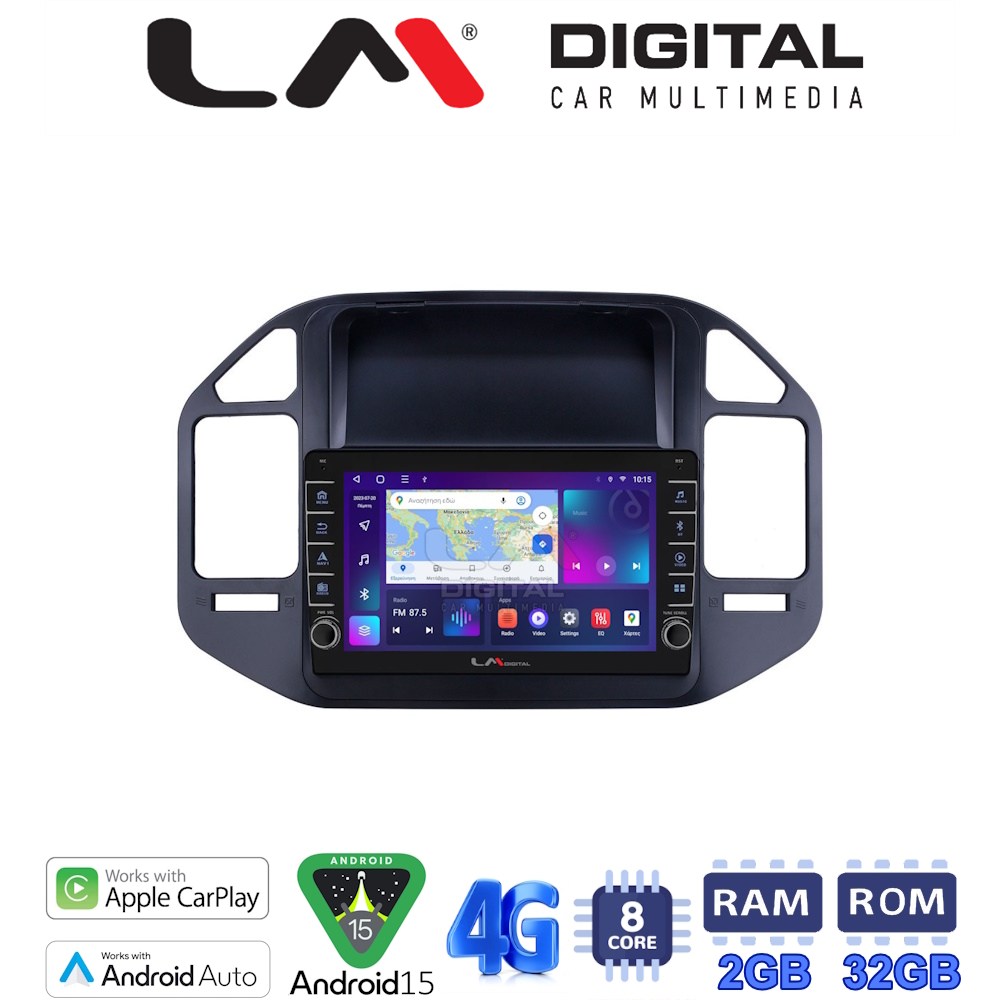 LM Digital - LM ZG8990 GPS Οθόνη OEM Multimedia Αυτοκινήτου για Mitsubishi Pajero 1999 > 2006 (CarPlay/AndroidAuto/BT/GPS/WIFI/GPRS)