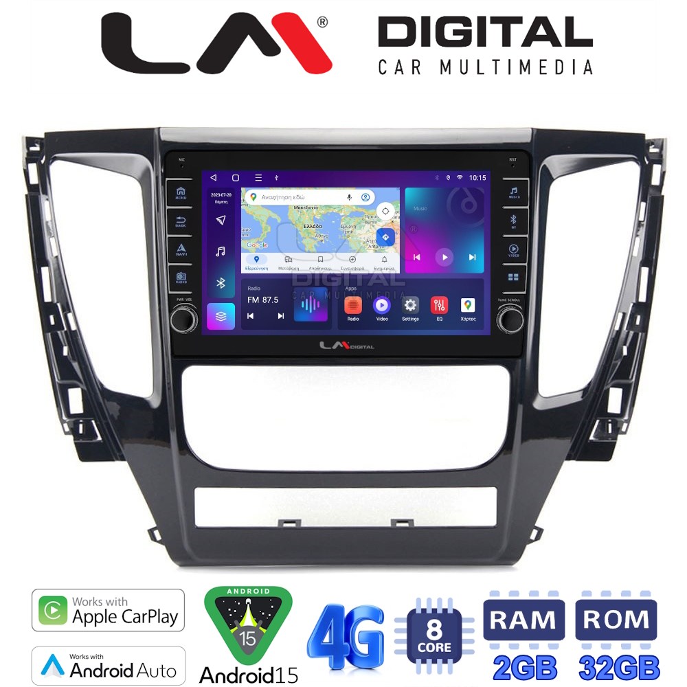 LM Digital - LM ZG8992 GPS Οθόνη OEM Multimedia Αυτοκινήτου για Mitsubishi Pajero 2014> (CarPlay/AndroidAuto/BT/GPS/WIFI/GPRS)