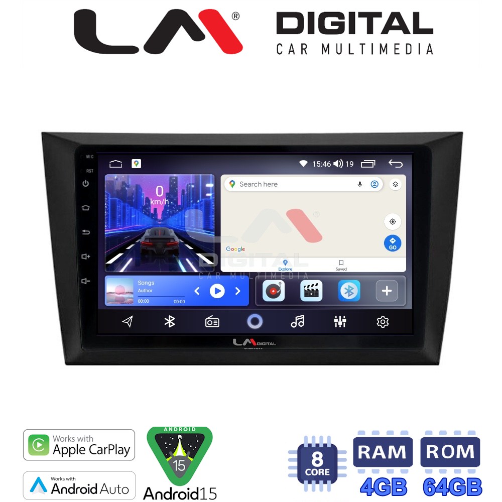 LM Digital - LM ZK8004 GPS Οθόνη OEM Multimedia Αυτοκινήτου για VW Golf 6 2008-2012 (CarPlay/AndroidAuto/BT/GPS/WIFI)