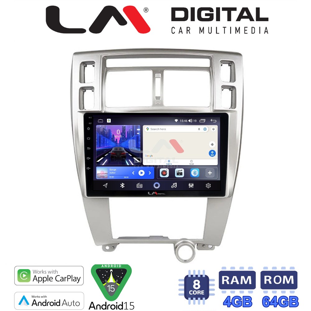 LM Digital - LM ZK8006 GPS Οθόνη OEM Multimedia Αυτοκινήτου για Hyundai Tucson 2004 > 2010 (CarPlay/AndroidAuto/BT/GPS/WIFI)