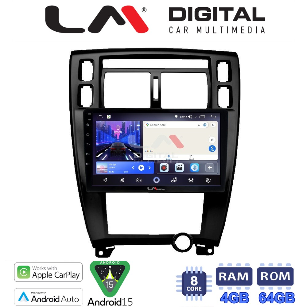 LM Digital - LM ZK8006B GPS Οθόνη OEM Multimedia Αυτοκινήτου για TUCSON 2004 > 2010 (CarPlay/AndroidAuto/BT/GPS/WIFI)