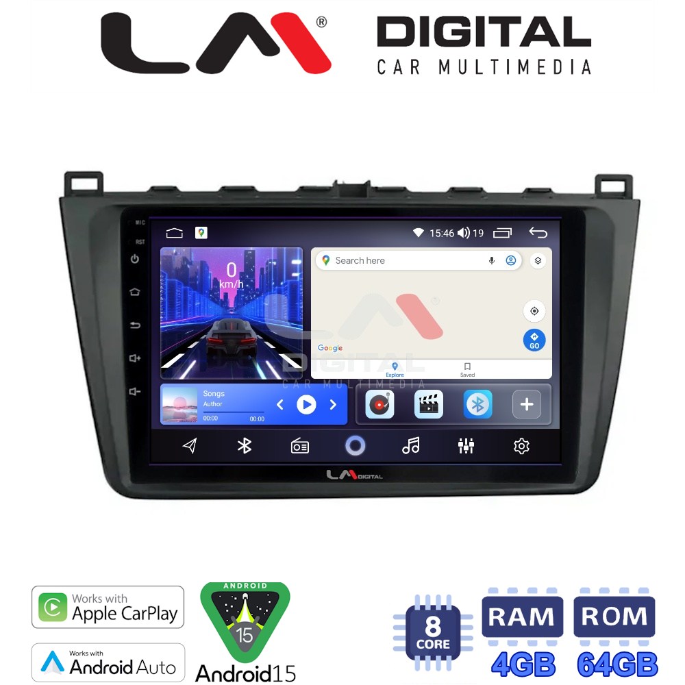 LM Digital - LM ZK8012 GPS Οθόνη OEM Multimedia Αυτοκινήτου για Mazda 6 2008 > 2012 (CarPlay/AndroidAuto/BT/GPS/WIFI)