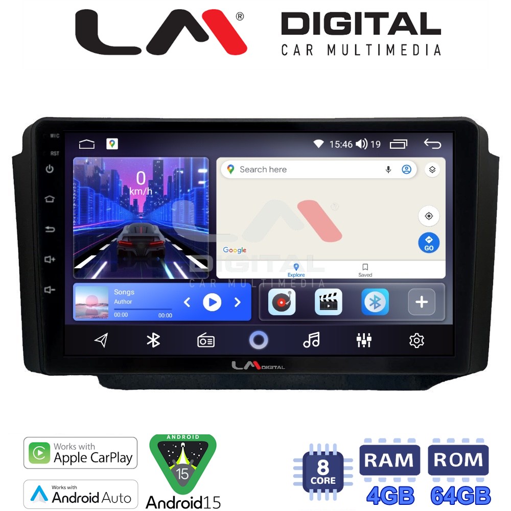 LM Digital - LM ZK8013 GPS Οθόνη OEM Multimedia Αυτοκινήτου για Ssangyong Rexton 2002>2006 (CarPlay/AndroidAuto/BT/GPS/WIFI)