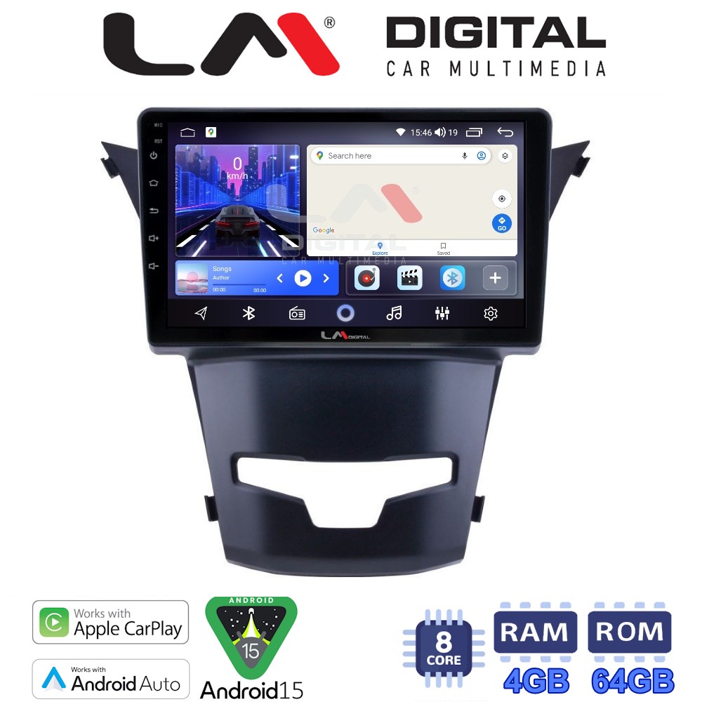 LM Digital - LM ZK8016 GPS Οθόνη OEM Multimedia Αυτοκινήτου για Ssangyong Korando 2014> (CarPlay/AndroidAuto/BT/GPS/WIFI)