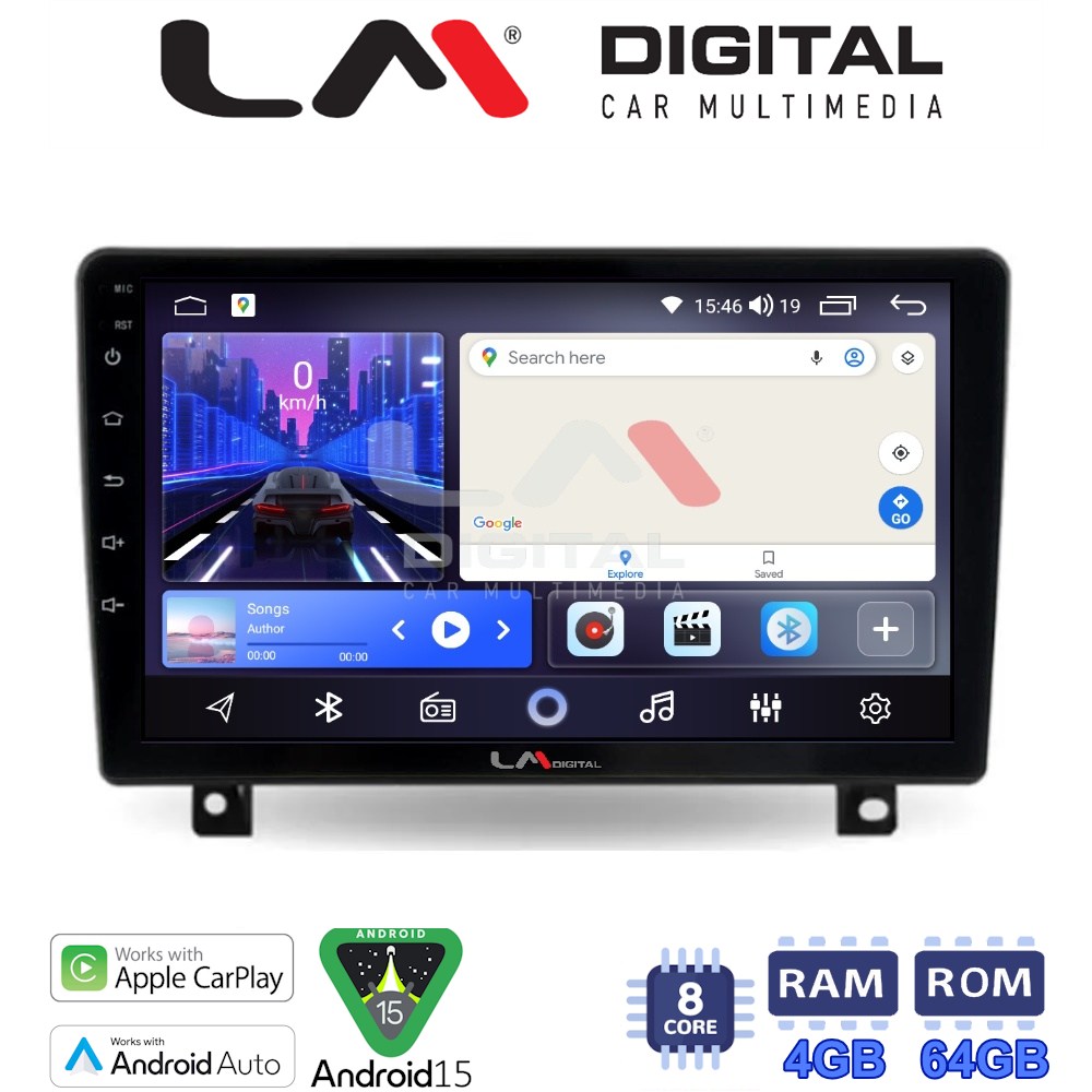 LM Digital - LM ZK8019UP GPS Οθόνη OEM Multimedia Αυτοκινήτου για Opel Astra H 2004 > 2009 (CarPlay/AndroidAuto/BT/GPS/WIFI)