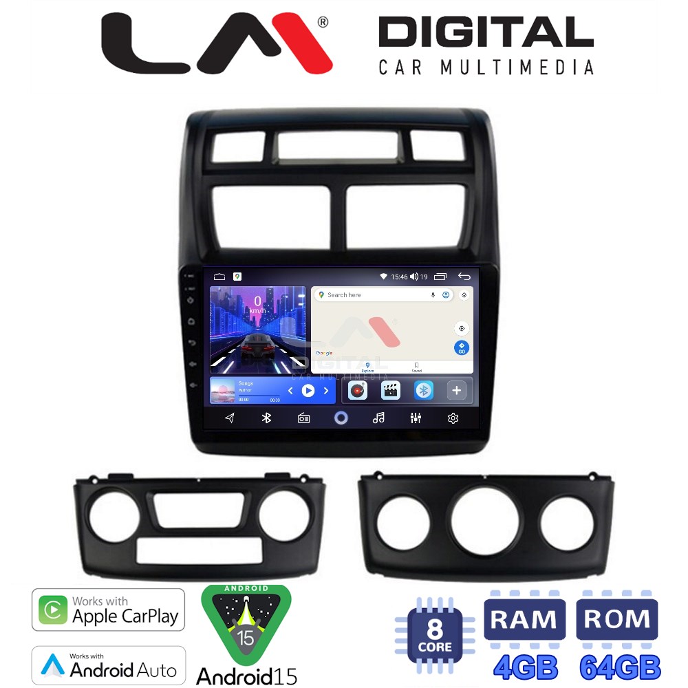 LM Digital - LM ZK8023 GPS Οθόνη OEM Multimedia Αυτοκινήτου για KIA SPORTAGE 2004>2010 (CarPlay/AndroidAuto/BT/GPS/WIFI)