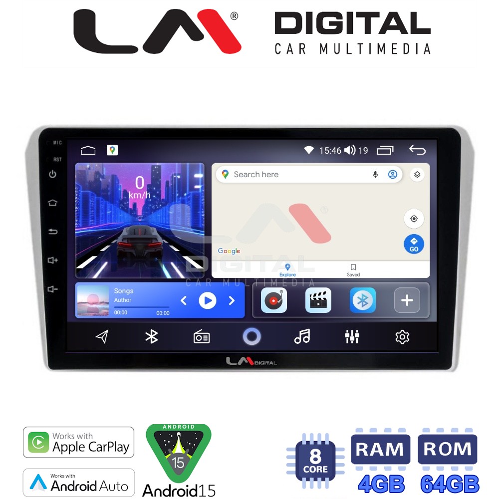 LM Digital - LM ZK8025 GPS Οθόνη OEM Multimedia Αυτοκινήτου για Toyota Avensis 2003>2008 (CarPlay/AndroidAuto/BT/GPS/WIFI)