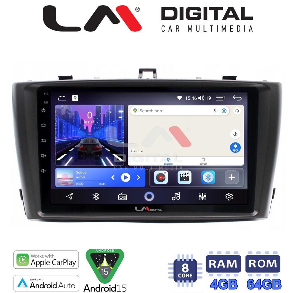 LM Digital - LM ZK8027B GPS Οθόνη OEM Multimedia Αυτοκινήτου για 0 (CarPlay/AndroidAuto/BT/GPS/WIFI)