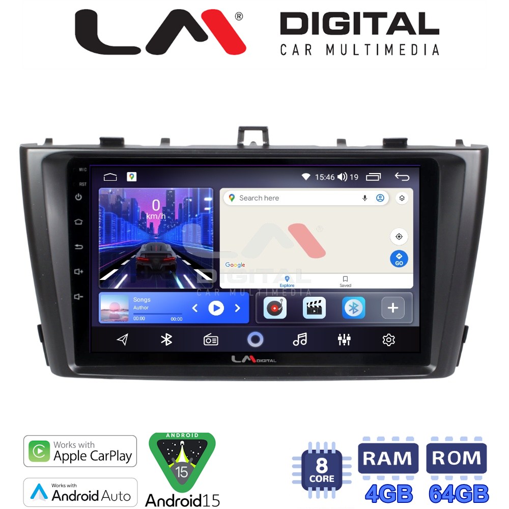 LM Digital - LM ZK8027G GPS Οθόνη OEM Multimedia Αυτοκινήτου για Toyota Avensis 2009 > 2016 (CarPlay/AndroidAuto/BT/GPS/WIFI)