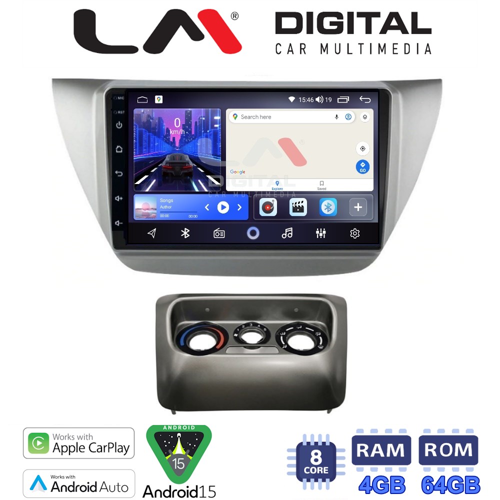 LM Digital - LM ZK8036 GPS Οθόνη OEM Multimedia Αυτοκινήτου για MITSUBISHI Lancer 2000>2007 (CarPlay/AndroidAuto/BT/GPS/WIFI)