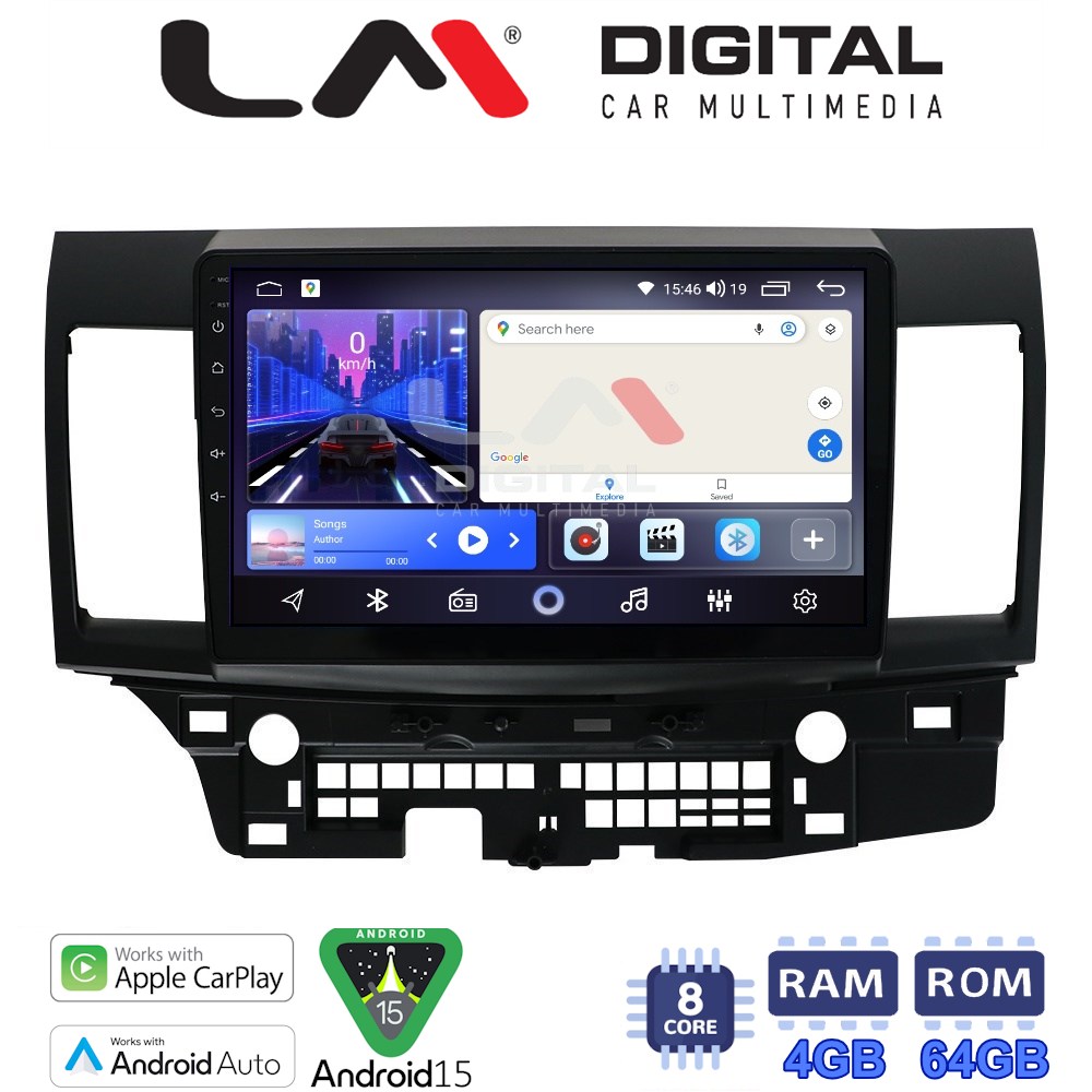 LM Digital - LM ZK8037 GPS Οθόνη OEM Multimedia Αυτοκινήτου για MITSUBISHI LANCER 2008> (CarPlay/AndroidAuto/BT/GPS/WIFI)