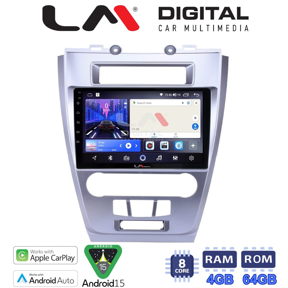 LM Digital - LM ZK8047 GPS Οθόνη OEM Multimedia Αυτοκινήτου για Ford Fusion 2012>2017 (CarPlay/AndroidAuto/BT/GPS/WIFI)