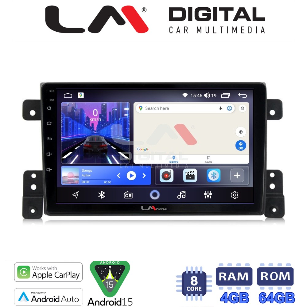 LM Digital - LM ZK8053 GPS Οθόνη OEM Multimedia Αυτοκινήτου για SUZUKI G.VITARA 2005>2015 (CarPlay/AndroidAuto/BT/GPS/WIFI)