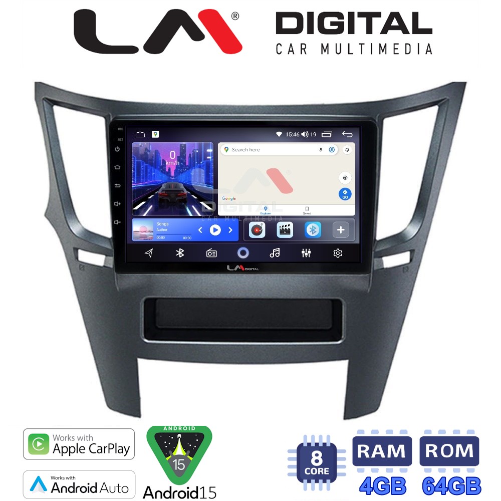 LM Digital - LM ZK8061 GPS Οθόνη OEM Multimedia Αυτοκινήτου για Subaru Legacy-Outback 2009>2013 (CarPlay/AndroidAuto/BT/GPS/WIFI)