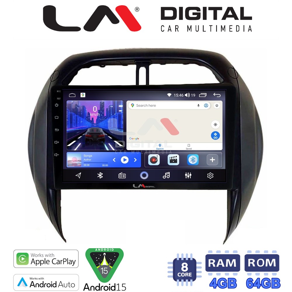 LM Digital - LM ZK8071CL GPS Οθόνη OEM Multimedia Αυτοκινήτου για Toyota Rav4 2000 > 2006 (CarPlay/AndroidAuto/BT/GPS/WIFI)