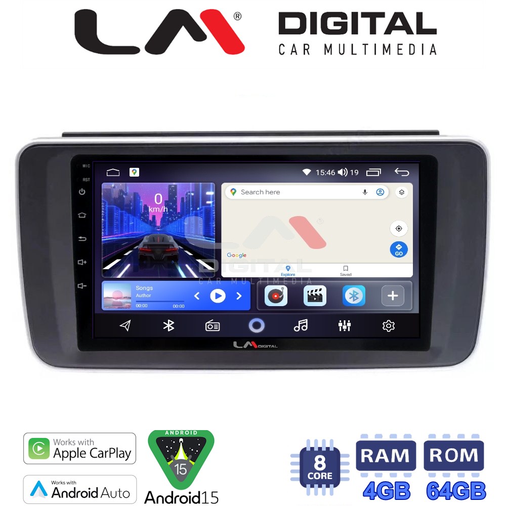 LM Digital - LM ZK8073 GPS Οθόνη OEM Multimedia Αυτοκινήτου για Nissan Leaf 2018 > (CarPlay/AndroidAuto/BT/GPS/WIFI)