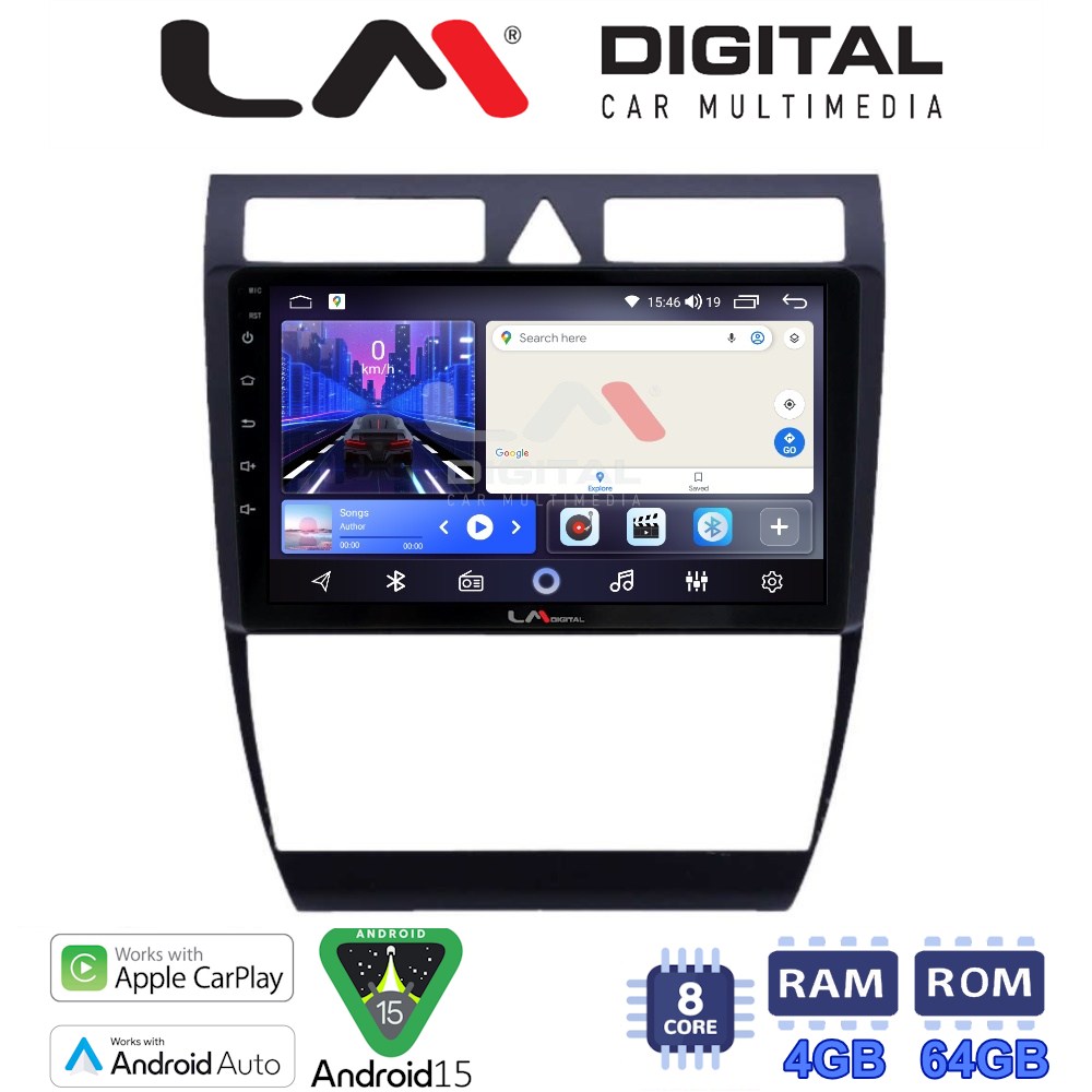 LM Digital - LM ZK8102 GPS Οθόνη OEM Multimedia Αυτοκινήτου για Audi A6 1998 > 2004 (CarPlay/AndroidAuto/BT/GPS/WIFI)