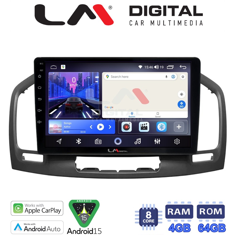 LM Digital - LM ZK8114 GPS Οθόνη OEM Multimedia Αυτοκινήτου για OPEL INSIGNIA 2007-2013 (CarPlay/AndroidAuto/BT/GPS/WIFI)